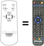 Replacement remote control Sharp LC20M4E