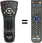 Replacement remote control Sharp LC-37RD1ERU