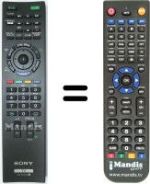 Télécommande équivalente Sony KDL-24EX325