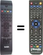 Replacement remote control Saba RC3902