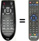 Télécommande équivalente Samsung LE37A567P2W/XXE
