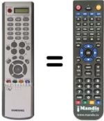 Télécommande équivalente Samsung BN59-00378A