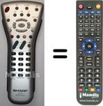 Replacement remote control Sharp LC32P55E