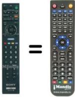 Gleichwertige Fernbedienung Sony KDL52W4000
