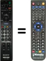 Replacement remote control Sony KDL-26V4500