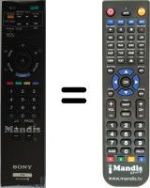 Télécommande équivalente Sony KDL-32EX600