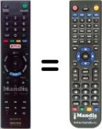 Replacement remote control Sony KDL-22CX32D