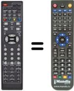 Replacement remote control United TVD9094 DVBT