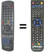 Gleichwertige Fernbedienung Toshiba 23306175