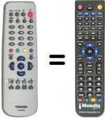 Gleichwertige Fernbedienung Toshiba 20V300P