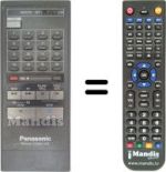 Télécommande équivalente Panasonic VSQ0357