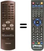 Télécommande équivalente Toshiba V220W