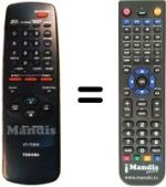 Télécommande équivalente Toshiba V705W