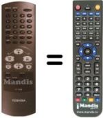 Télécommande équivalente Toshiba V720W