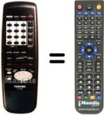 Télécommande équivalente Toshiba V728W