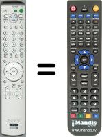 Télécommande équivalente Sony KDLV40A11E