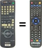 Replacement remote control Sony DVP-S735D