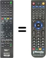 Télécommande équivalente Sony RDR-DC105