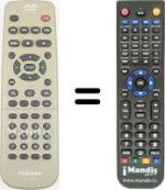 Télécommande équivalente Toshiba SD-330E