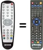 Télécommande équivalente DIGIQUEST EASYSCARTT1