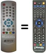 Replacement remote control BOTECH CA-9100 DVB-T