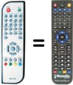 Gleichwertige Fernbedienung Sansui DVB02