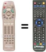 Replacement remote control Panasonic DMRE-20