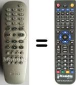 Télécommande équivalente Philips RC2K12