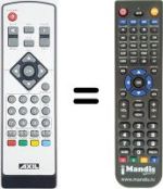 Télécommande équivalente United DVBT8072