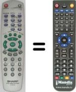 Télécommande équivalente Sharp DVD-SV90S