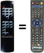 Télécommande équivalente Amstrad SRD1600