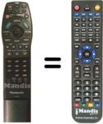 Télécommande équivalente Panasonic DVD-A350
