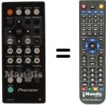 Télécommande équivalente Pioneer VXX2724