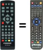 Replacement remote control VISIONIC VNT800 HD
