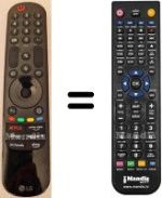 Télécommande équivalente LG AKB76045003