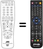 Gleichwertige Fernbedienung JVC RMSVD2000UE