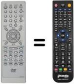 Replacement remote control NordMende TVD 14