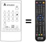 Gleichwertige Fernbedienung Mitsubishi CT 14 M1 EM (Y)