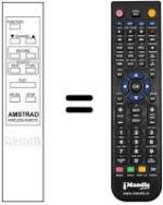 Replacement remote control Amstrad VCR 4600