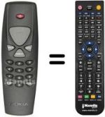 Télécommande équivalente Ingelen MEDIAMASTER 110 T