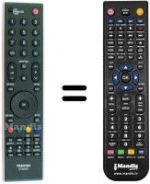 Gleichwertige Fernbedienung Toshiba 32 C 3500