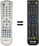 Télécommande équivalente Irradio XTV 3050 WX