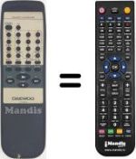 Télécommande équivalente 97P1R2BT05