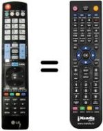 Télécommande équivalente LG 42 LV 375A