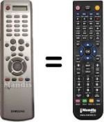 Télécommande équivalente Samsung WS 32M206V