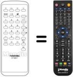 Télécommande équivalente Toshiba 1730 TD