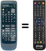 Télécommande équivalente Pioneer SD T50W1