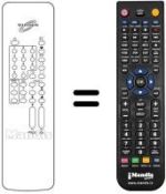 Gleichwertige Fernbedienung Supertech CTV 5504 VT