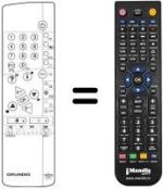 Gleichwertige Fernbedienung Grundig M 95-115 / 9 IDTV