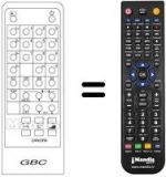 Télécommande équivalente MG 2572